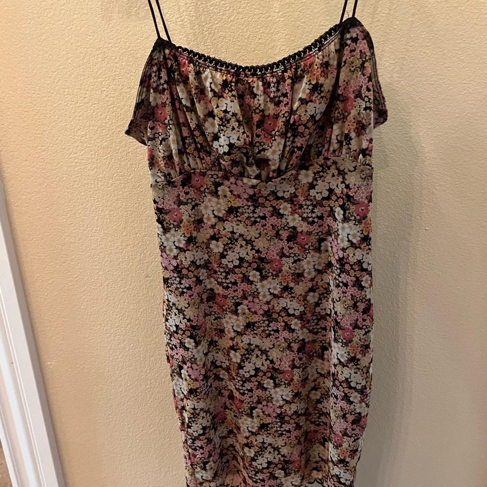 Floral Spaghetti Strap Mini Dress
